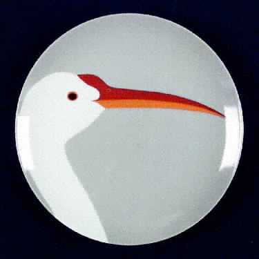 Birds of a Feather Gray Salad Plate