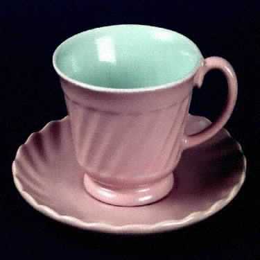 Wishmaker Copley Coral Footed Cup & Saucer Set