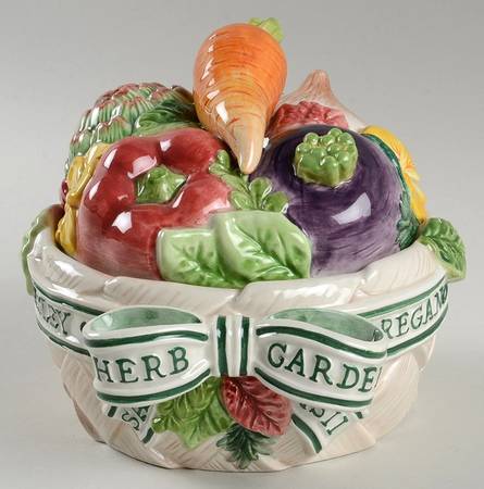 Herb Garden Round Covered Butter