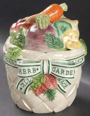 Herb Garden Small Canister & Lid
