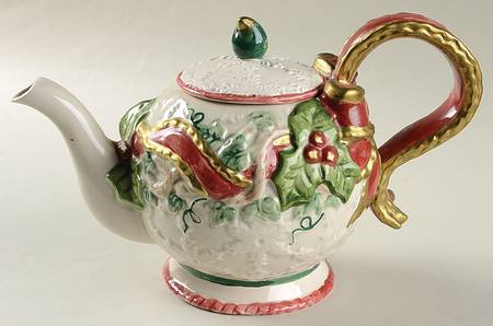 Baroque Holiday Teapot & Lid