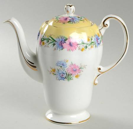 Cornflower Yellow Small Coffee Pot & Lid