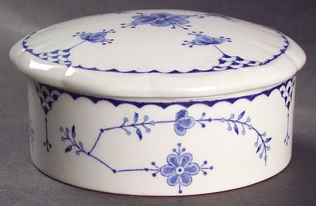 Denmark Blue Round Box & Lid