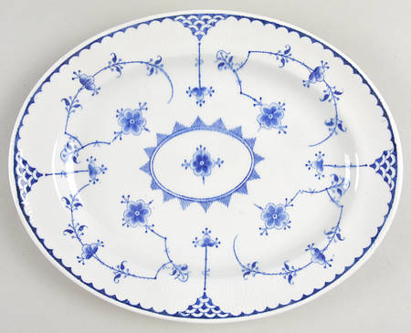 Denmark Blue 11" Oval Serving Platter