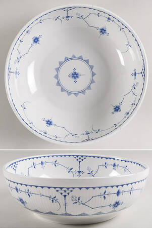 Denmark Blue 10" Round Vegetable Bowl