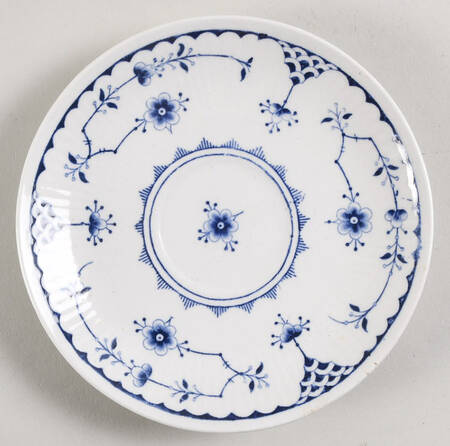 Denmark Blue Saucer for Flat Cup