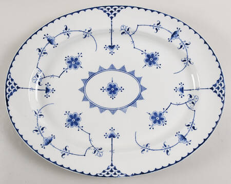 Denmark Blue 15" Oval Serving Platter