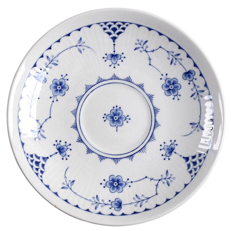 Denmark Blue Saucer for Flat Cup