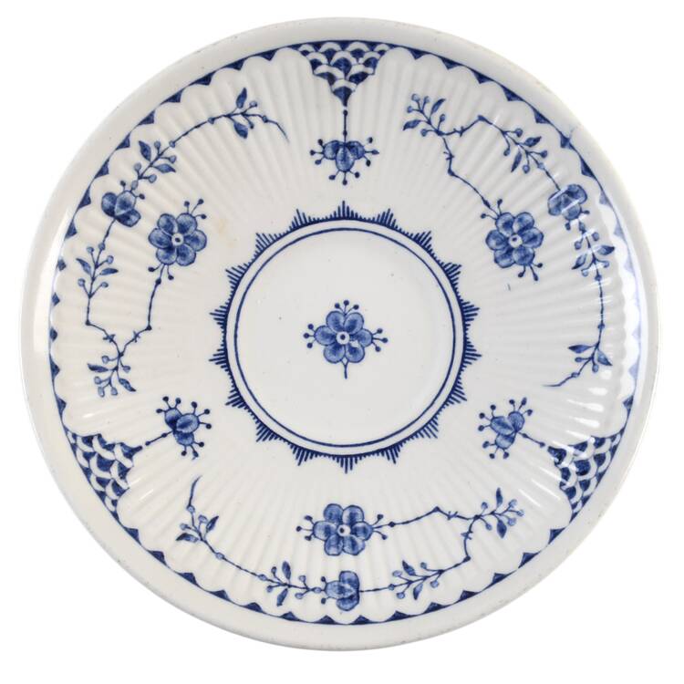 Denmark Blue Saucer for Flat Cup