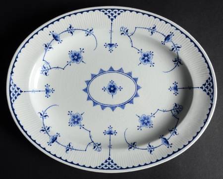 Denmark Blue 10" Oval Serving Platter