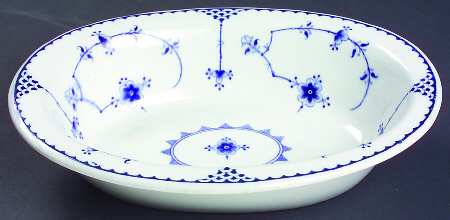 Denmark Blue 8" Oval Vegetable Bowl