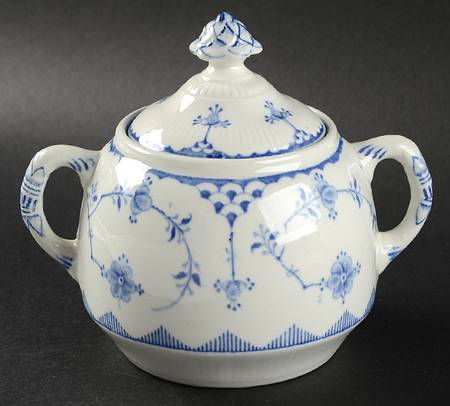 Denmark Blue Sugar Bowl & Lid