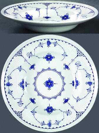 Denmark Blue Large Rim Soup Bowl