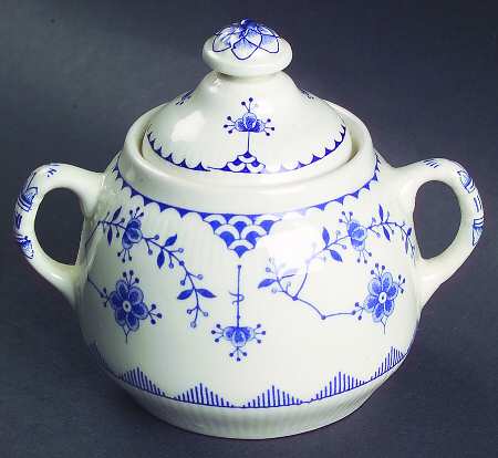 Denmark Blue Mini Sugar Bowl & Lid