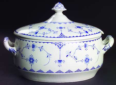 Denmark Blue Oval Tureen & Lid