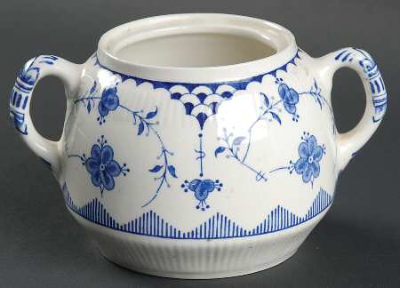 Denmark Blue Sugar Bowl No Lid