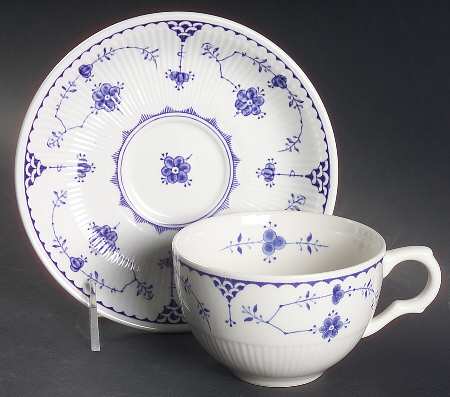 Denmark Blue Breakfast Cup & Saucer Set