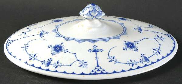 Denmark Blue Lid for Oval Vegetable