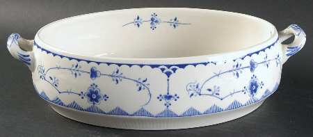 Denmark Blue Oval Vegetable No Lid