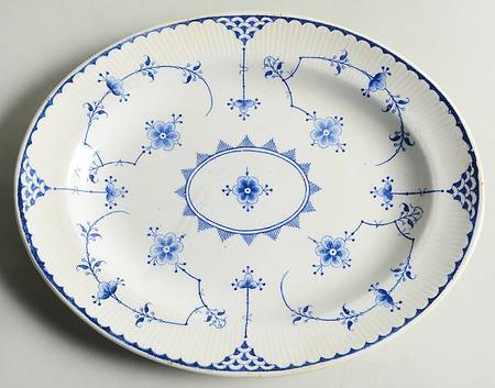 Denmark Blue 9" Oval Serving Platter