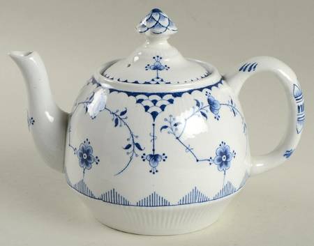 Denmark Blue Individual Teapot & Lid
