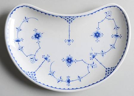 Denmark Blue Crescent Salad Plate