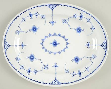 Denmark Blue 12" Oval Serving Platter