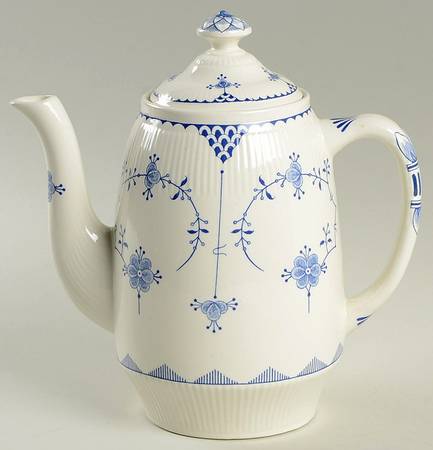 Denmark Blue Coffee Pot & Lid