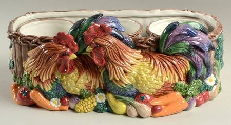 Coq Du Village (3 Pots,1 Tray) Herb Pots & Tray