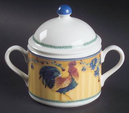 Coq Du Village Sugar Bowl & Lid