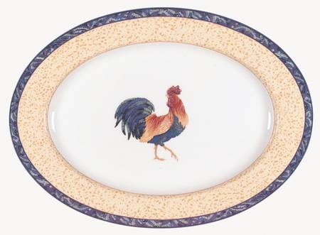 Coq Du Village 17" Oval Serving Platter