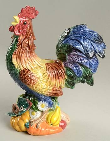 Coq Du Village Figural Candlestick