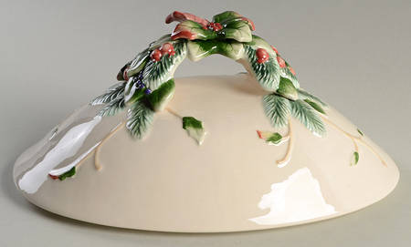 Winter Holiday Lid for 2.5 Quart Oval Covered Casserole
