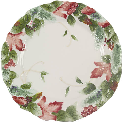 Winter Holiday Accent Dinner Plate
