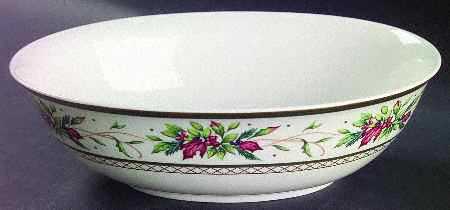 Winter Holiday 9" Oval Vegetable Bowl
