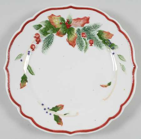 Winter Holiday Accent Salad Plate