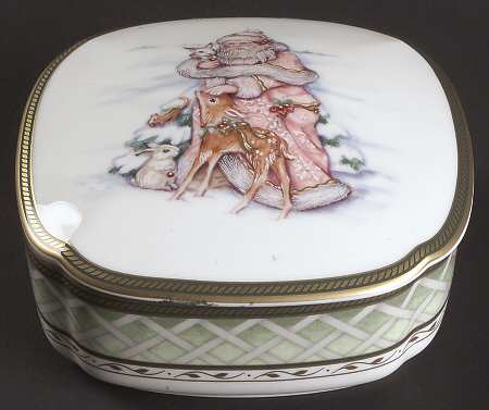 Winter Holiday Square Box & Lid