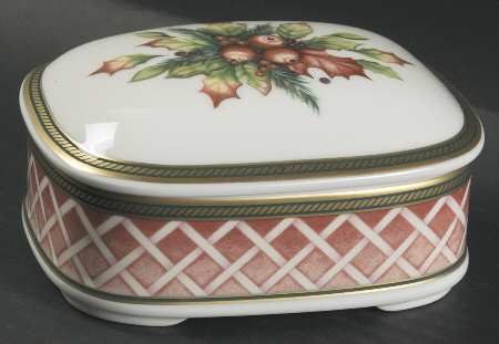Winter Holiday Oval Box & Lid by Fitz & Floyd