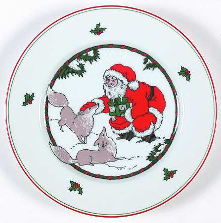 Santa's Friends Salad Plate