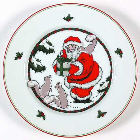 Santa's Friends Salad Plate