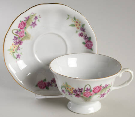Sunrise Footed Cup & Saucer Set