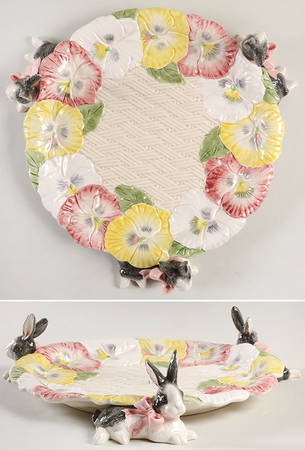Pansy Parade Cake Plate