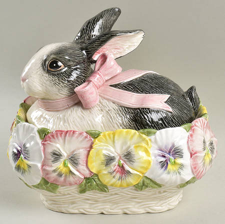 Pansy Parade Oval Box & Lid