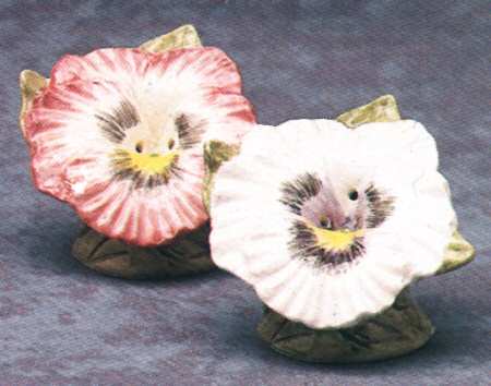 Pansy Parade Figural Salt and Pepper