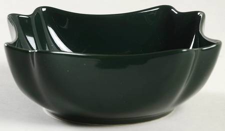 Total Color Spectrum Hunter Green Scalloped Soup/Cereal Bowl