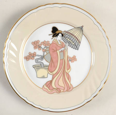 Strolling Geishas Salad Plate