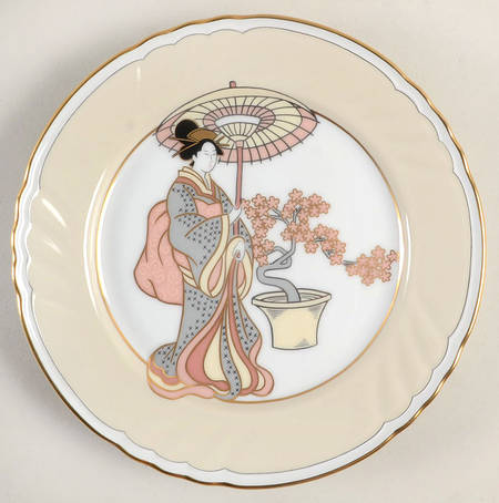 Strolling Geishas Salad Plate