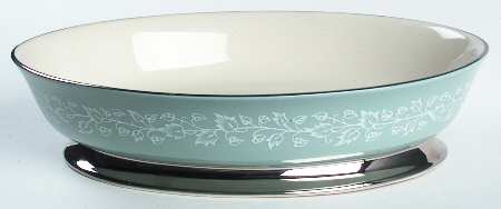 Brocade Strata Blue 9" Oval Vegetable Bowl