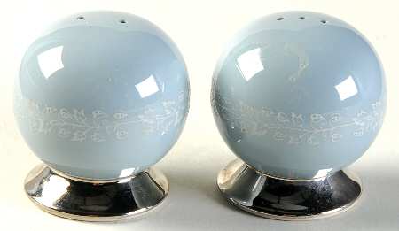 Brocade Strata Blue Salt & Pepper Set