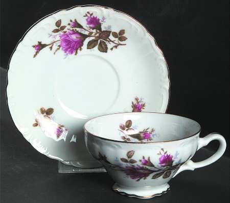 Royal Rose Footed Cup & Saucer Set